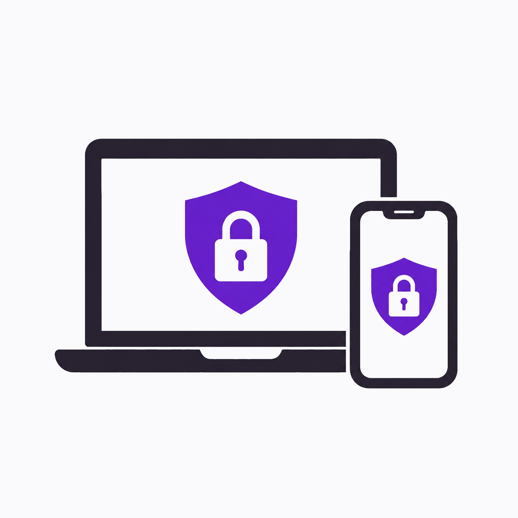 Laptop and smartphone devices icon