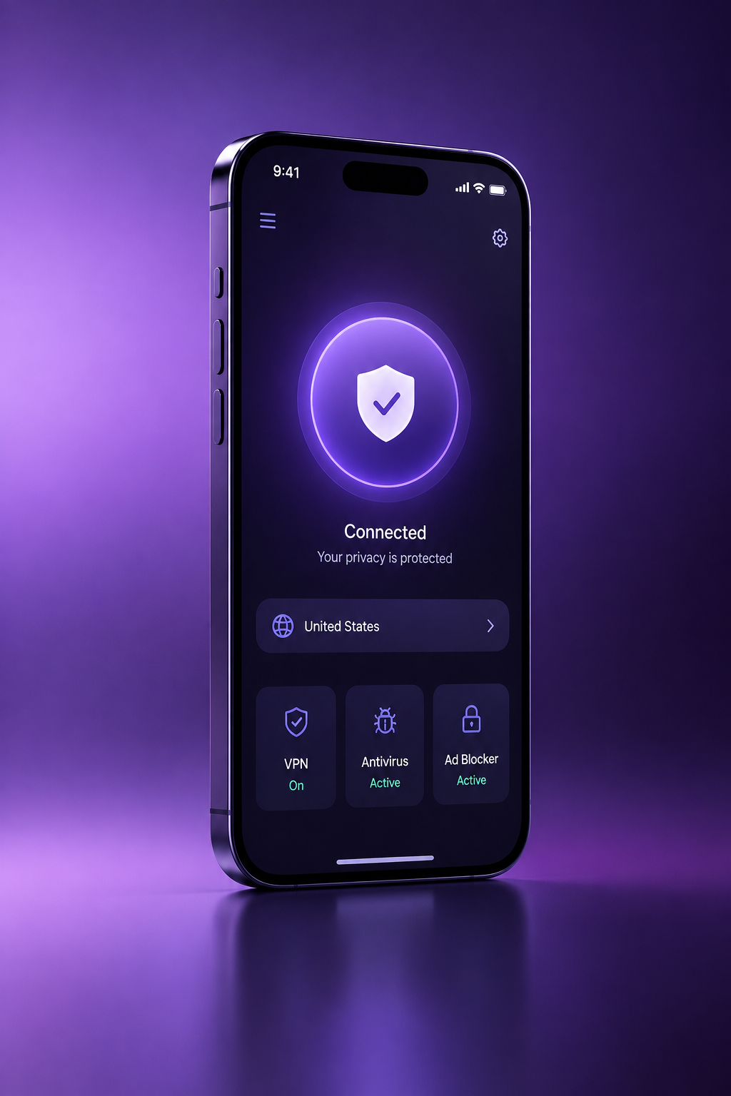 Lightning VPN app interface on an iPhone