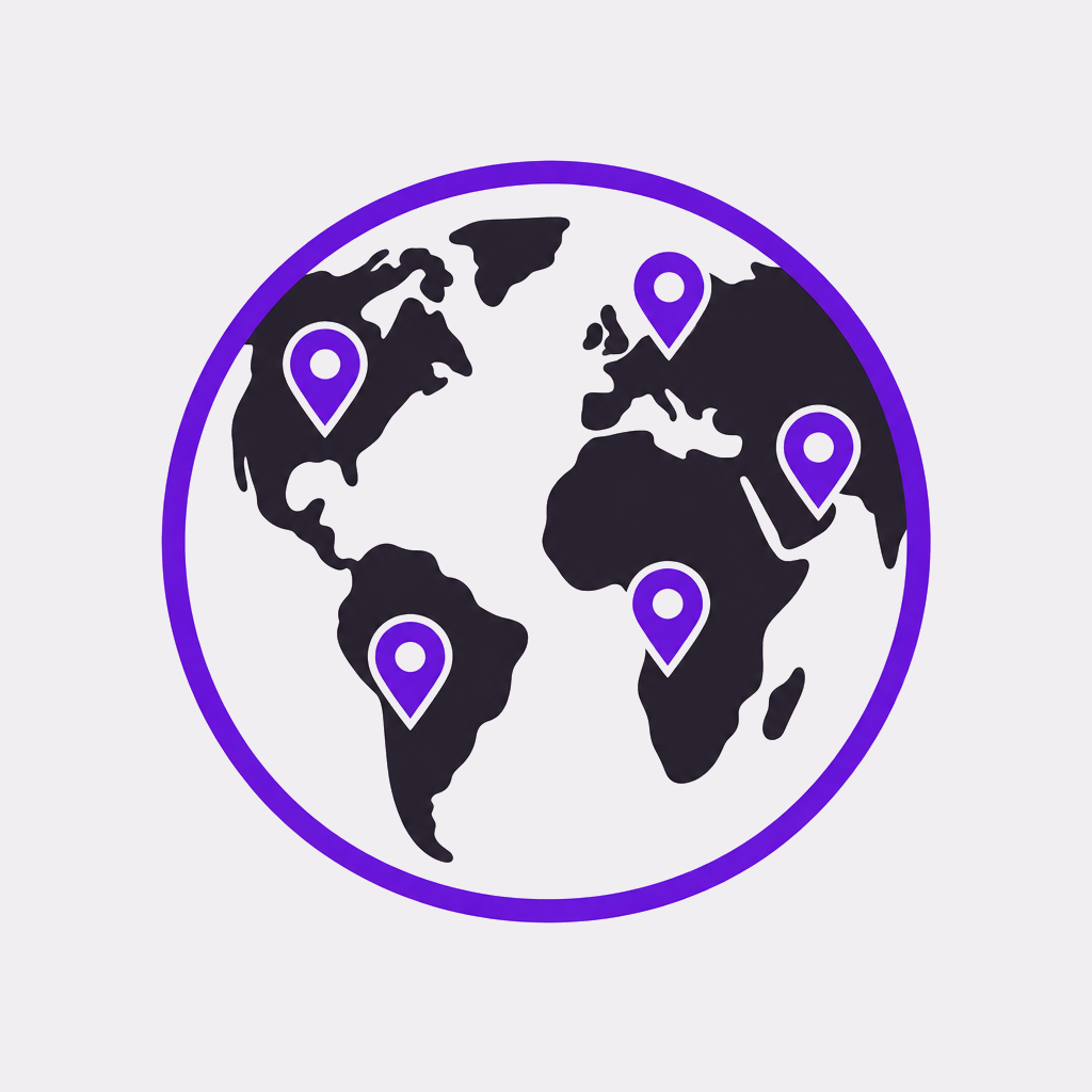 Servers worldwide icon